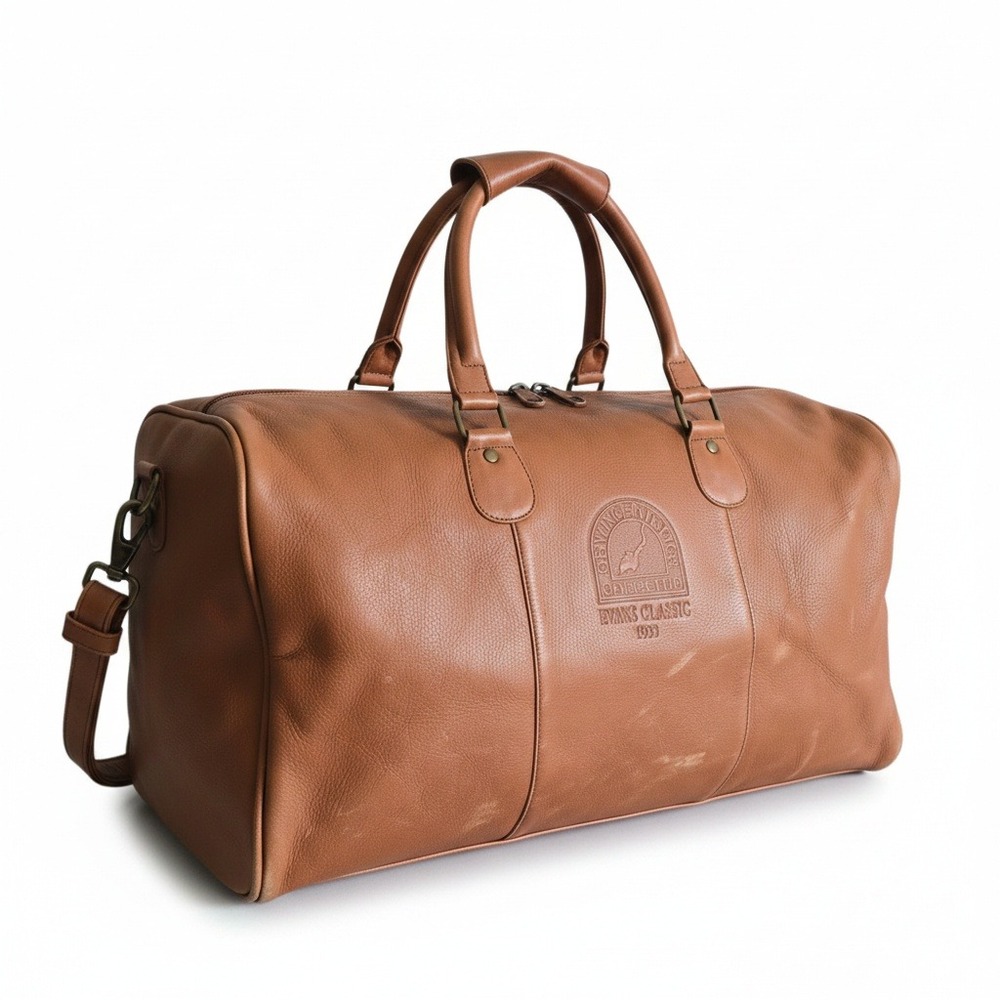 Crooked Stick Golf Club Evans Classic 2003 Genuine Leather Duffel Bag